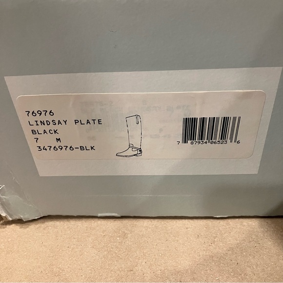 The Frye Company 76976 Black Leather Riding Harness Tall Boots Lindsay Plate 7 - Picture 14 of 16